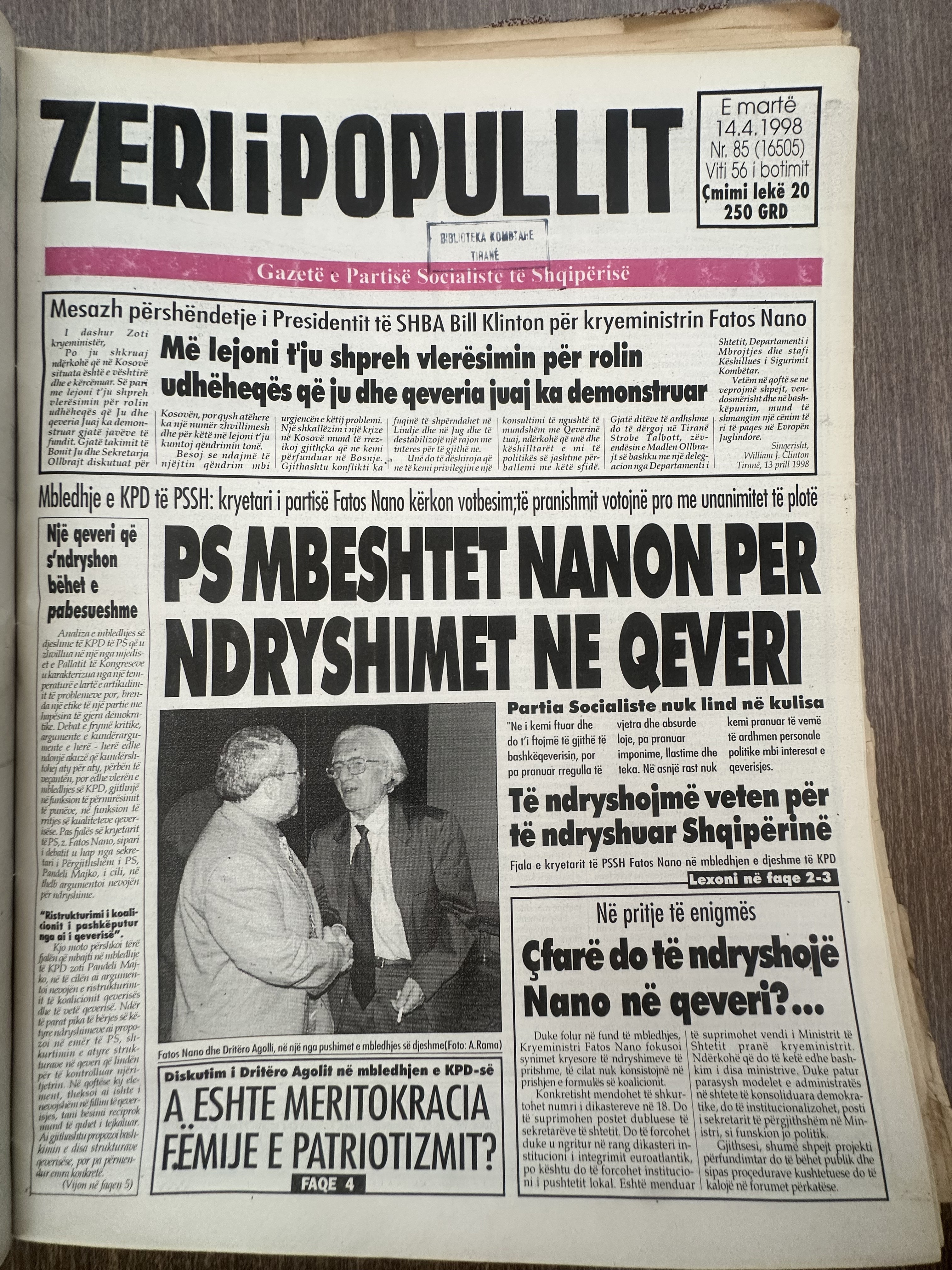Zëri i Popullit 1998-04-14